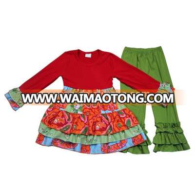 Yawoo baby dress match ruffle pants boutique clothing cute wholesale import baby clothes china