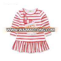 Girls autumn winter clothing Red Long Sleeve Dresses Lovely Kids Cotton Skirts Christmas dress for girls