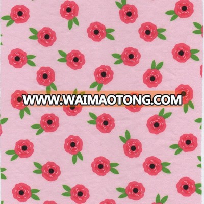 2018 Newest pink with floral 100%polyester rayon flower textile sofa cover print soft milk silk fabric