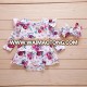 Boutique wholesale baby romper Newborn  romper ruffle with floral print