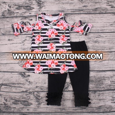 2018 new fashion baby girl outfit toddler kids clothing baby clothes children's boutique clothes set wholesale